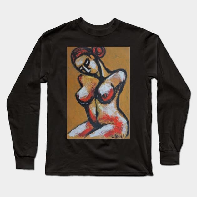 Earth Goddess - Front Long Sleeve T-Shirt by CarmenT